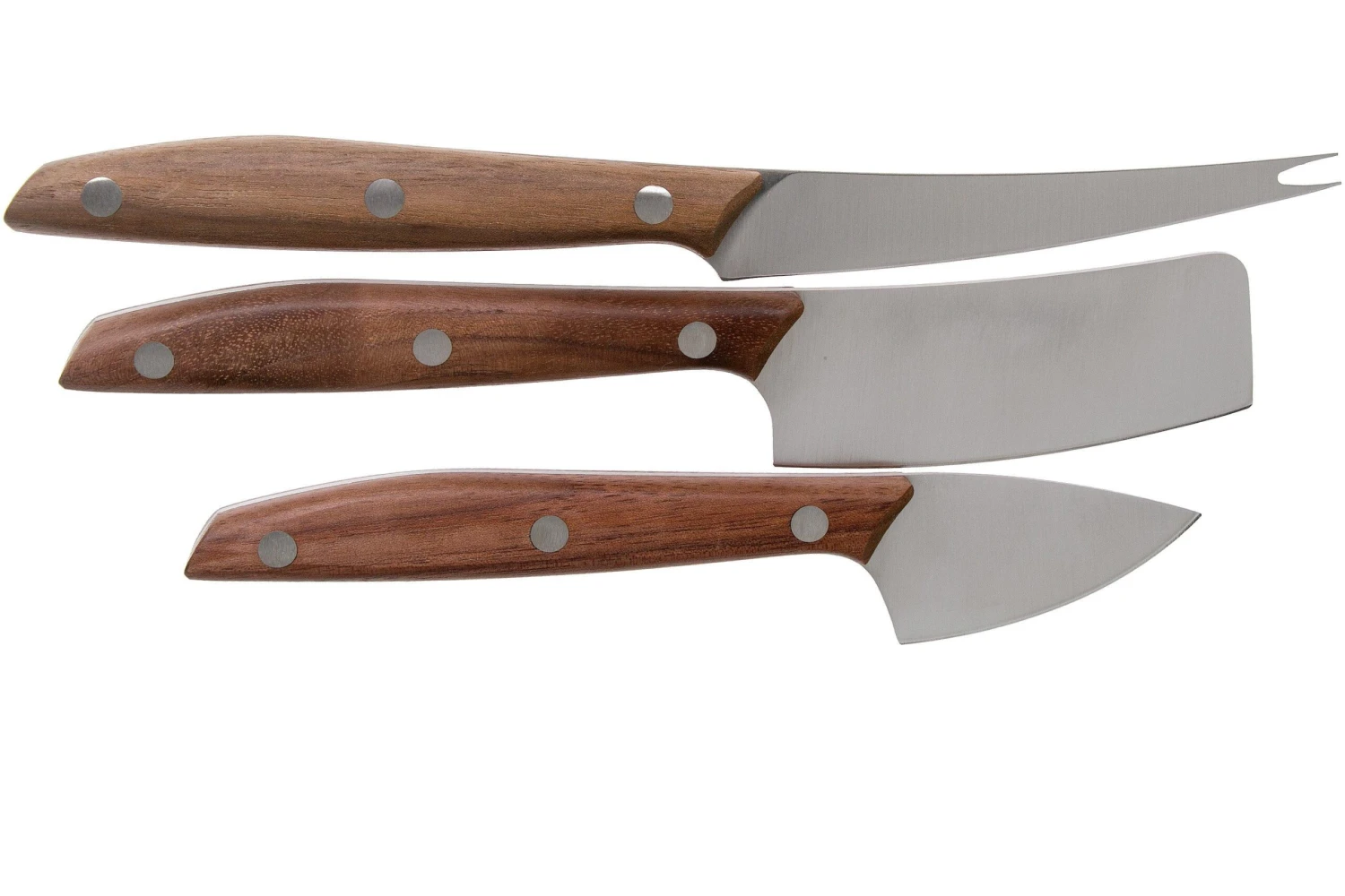 Due Cigni 1896, 2C1018NO Set De 3 Couteaux à Fromage, Bois De Noyer 4 Due Cigni 1896, 2C1018NO Set De 3 Couteaux à Fromage, Bois De Noyer – Image 2