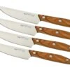 Due Cigni 1896 America DG2C1019OLSET4, Set De 4 Couteaux à Steak, Bois D'olivier -Cuisine Couteaux Magasin DG2C1019OLSET4 01 duecigni
