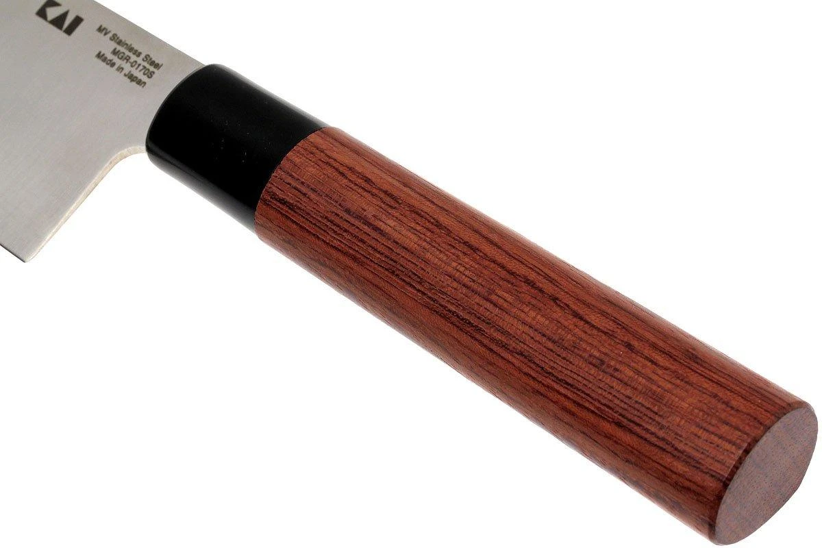 Kai Seki Magoroku Redwood Couteau Santoku 0170S 6 Kai Seki Magoroku Redwood Couteau Santoku 0170S – Image 4