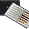 Forge De Laguiole, T62MINBOISSAT, Matifié Avec 6 Sortes De Bois -Cuisine Couteaux Magasin LAT62MINBOISSAT 01 forge de laguiole steakmesset lat62minboissat 01