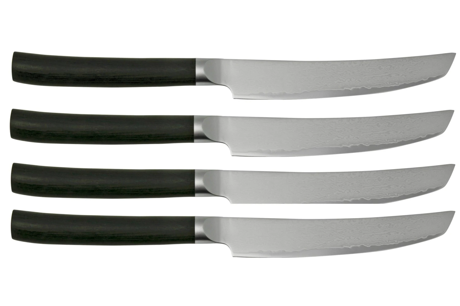 Shizu Hamono Takumi SS-1170-4, Set De Couteaux à Steak En Acier De Damas 4 Pièces, 12.5 Cm 4 Shizu Hamono Takumi SS-1170-4, Set De Couteaux à Steak En Acier De Damas 4 Pièces, 12.5 Cm – Image 2
