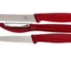 Victorinox SwissClassic Couteaux à Légumes Rouge, Ensemble De 3, 6.7111.31