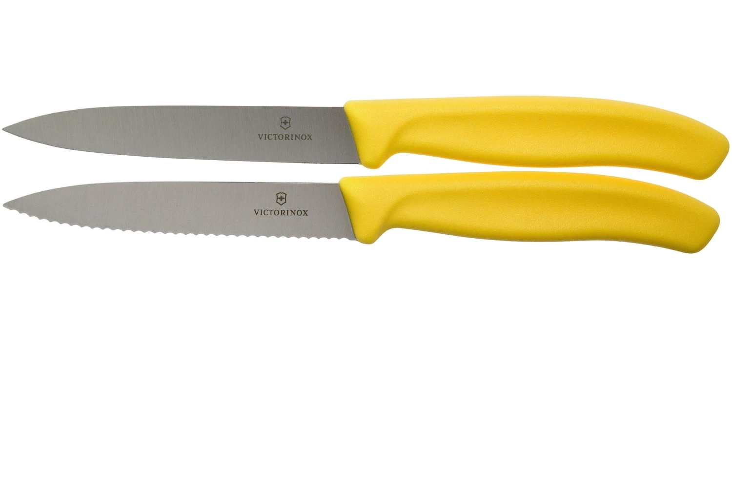 Victorinox SwissClassic Couteaux à Légumes Jaunes 10 Cm, Set De 2 Dont 1 Normal Et 1 Dentelé, VT6-7796-L8B 3 Victorinox SwissClassic Couteaux à Légumes Jaunes 10 Cm, Set De 2 Dont 1 Normal Et 1 Dentelé, VT6-7796-L8B